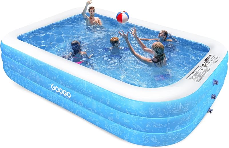 GOOGO Inflatable Full Size Swimming Toddlers Backyard