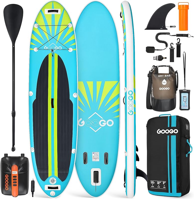 GOOGO Inflatable Ultra Light Paddleboard Adjustable-Floatable